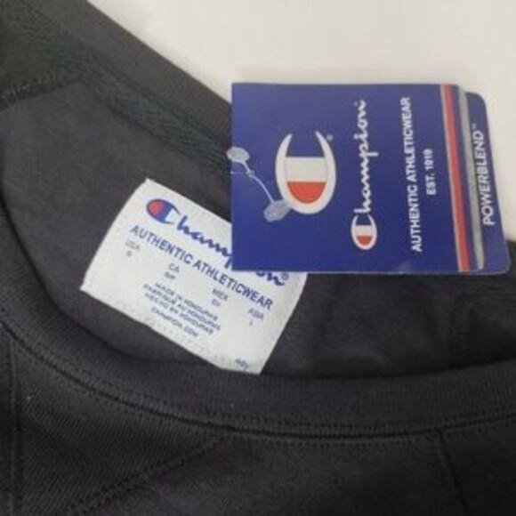 Champion NWT Powerblend Women's Crewneck pullover Sweatshirt Size L Black - Picture 4 of 4